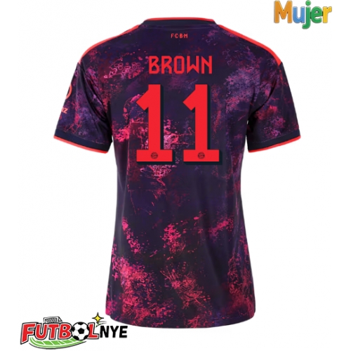 Camiseta Bayern Munich Nathaniel Brown #11 Tercera Equipación para mujer 2026-27 manga corta